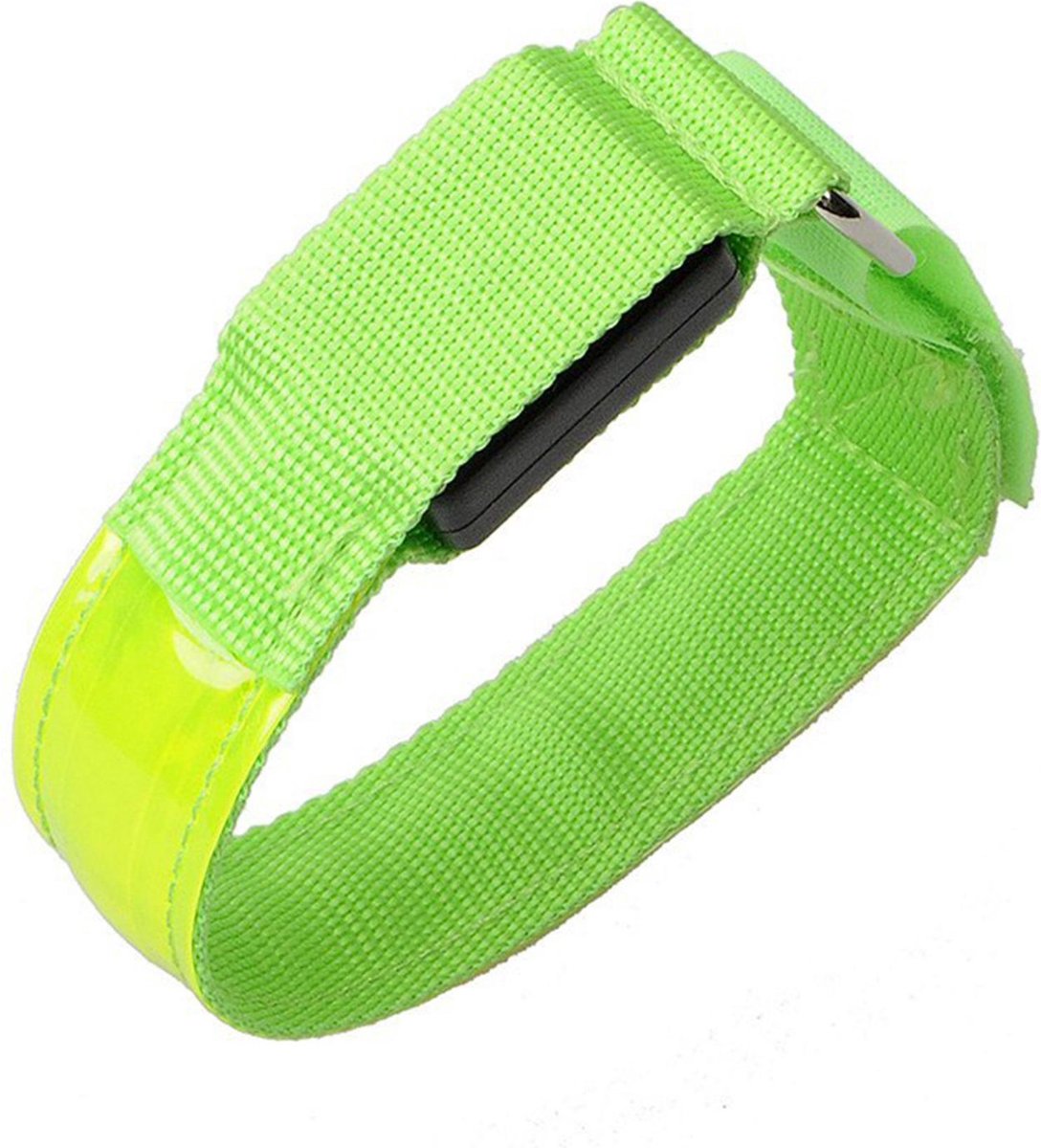 DUUTI - LED en Reflecterende Armband - Ideale Hardloop / Fiets / Feest Verlichting Band - Verstelbaar, Makkelijk Om en Af te Doen - 3 Verschillende Modes - Meerdere KleurenBeschikbaar - groen