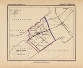 Historische kaart, plattegrond van gemeente Wateringen in Zuid Holland uit 1867 door Kuyper van Kaartcadeau.com