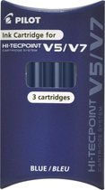 Inktpatroon pilot begreen hi-tecpoint v5/v7 blauw | Set a 3 stuk