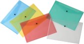 60x 5 Star documentenmap A4, geassorteerde kleuren: rood, blauw, groen en transparant