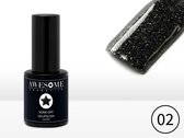 Awesome #02 Zwart met fijne glitter Gelpolish - Gellak - Gel nagellak - UV & LED