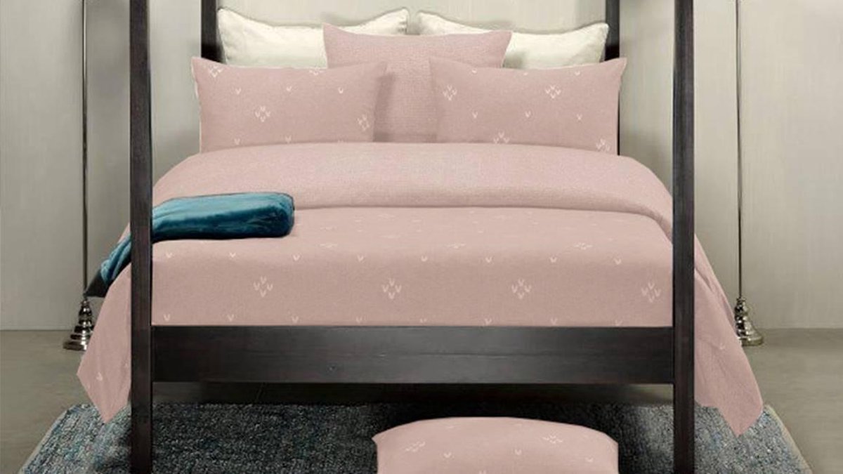 De Witte Lietaer Tarbot - Flanel - Dekbedovertrek - Lits-jumeaux - 260x220 cm + 2 kussenslopen 60x70 cm - Woodrose