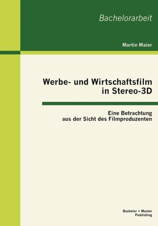 Werbe- und Wirtschaftsfilm in Stereo-3D - cover