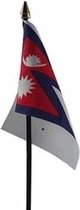 Nepal mini vlaggetje op stok 10 x 15 cm