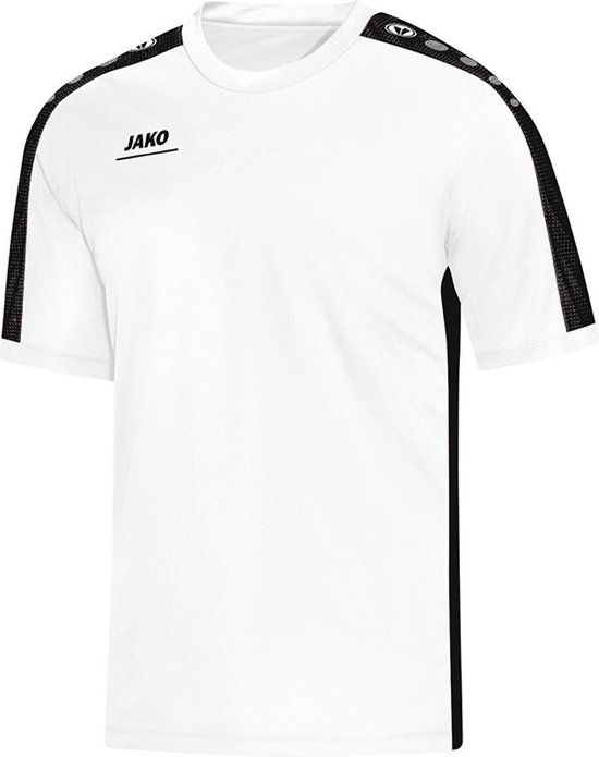 Jako - T-Shirt Striker Junior - Shirt Junior Wit - 128 - wit/zwart