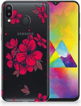 Geschikt voor Samsung Galaxy M20 TPU Hoesje Design Blossom Red