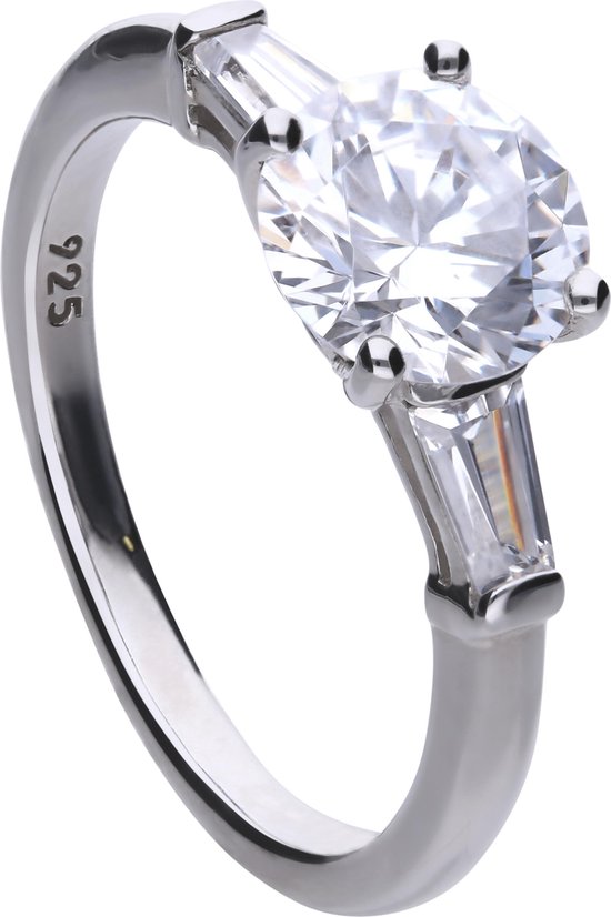 Diamonfire - Zilveren ring met steen Maat 17.5 - Bridal - Zirkonia