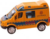 Jonotoys Politieauto 8,5 Cm Geel Met Pullback