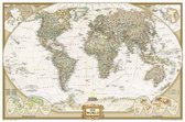 Wereldkaart World Executive – National Geographic – Sepia – 91x61 cm