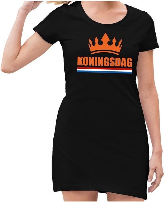 Zwart Koningsdag kroon jurkje dames - Zwart Koningsdag kleding XL | bol.com