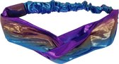 Jessidress Haarband Meisjes Bandana Hoofdband Metaliek Haaraccessoires - Donker Blauw