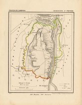 Historische kaart, plattegrond van gemeente Sint Pieter in Limburg uit 1867 door Kuyper van Kaartcadeau.com