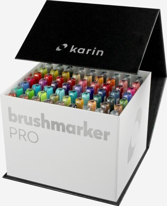 Karin Brushmarker PRO Mega Box - set van 60 kleuren + 3 blenders