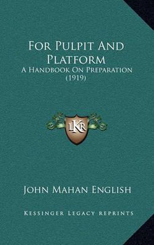 For Pulpit and Platform - cover