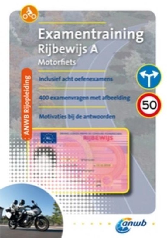 Cover van het boek 'Examentraining Rijbewijs A - Motorfiets'
