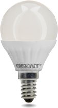 Groenovatie LED Kogellamp E14 Fitting - 4W - Dimbaar - Warm Wit - 81x45 mm - Wit