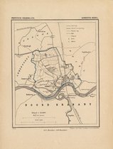 Historische kaart, plattegrond van gemeente Hedel in Gelderland uit 1867 door Kuyper van Kaartcadeau.com