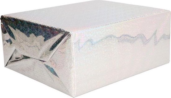 zonnebloem meer en meer plak Holografisch inpakpapier zilver metallic hobbyfolie 70 x 150 cm | bol.com
