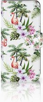 Huawei P20 Lite Bookcase Flamingo Palms