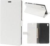Shop4 - Sony Xperia XA Ultra Hoesje - Wallet Case Grain Wit
