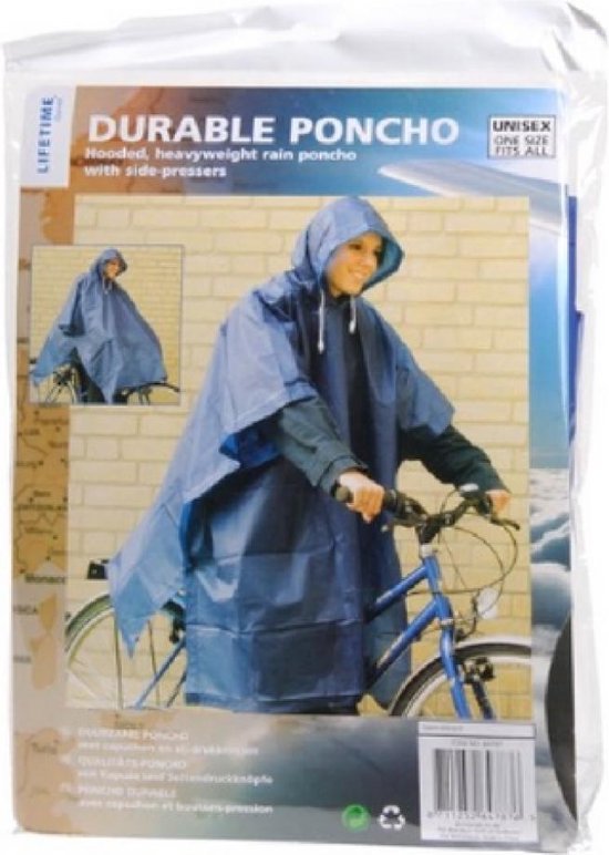 Lifetime Poncho met capuchon donkerblauw - Life-time