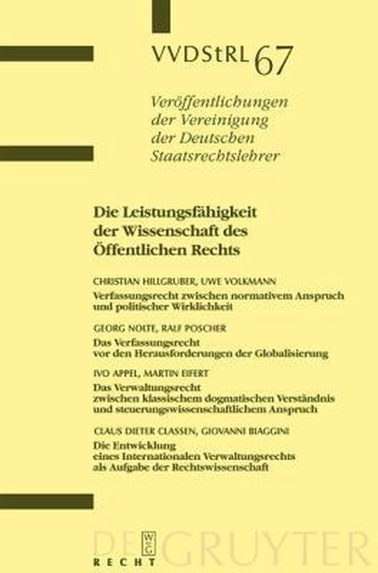 Die Leistungsfähigkeit der Wissenschaft des Öffentlichen R ... - cover