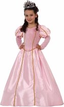Lange roze prinsessenjurk voor meisjes 128 (7-9 jaar)