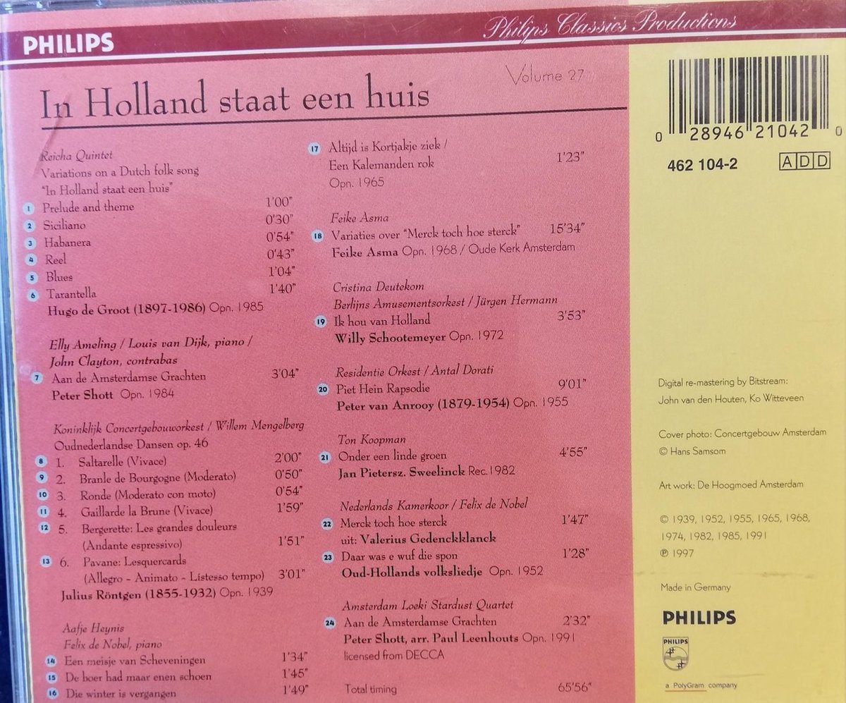 In Holland staat een Huis, various artists CD (album) Muziek In Holland staat een Huis, various artists CD (album) Muziek