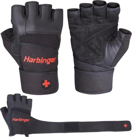Massage geur Previs site Harbinger Pro WristWrap® Gewichthefhandschoenen - Fitness Handschoenen - XL  - Zwart | bol.com