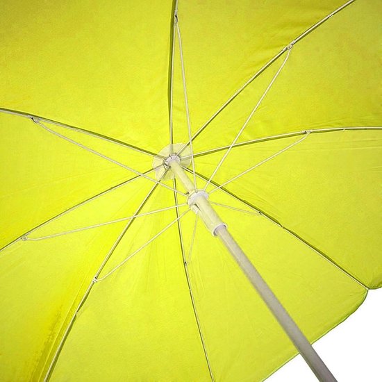ik ben gelukkig Noord West het winkelcentrum Premium Lichtgewicht Strand Parasol met Draagtas – 152 cm – Geel | bol.com