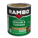 Rambo Pantserbeits Schuur & Tuinhuis Zijdeglans Dekkend - Makkelijk Verwerkbaar - Lichteiken - 0.75L