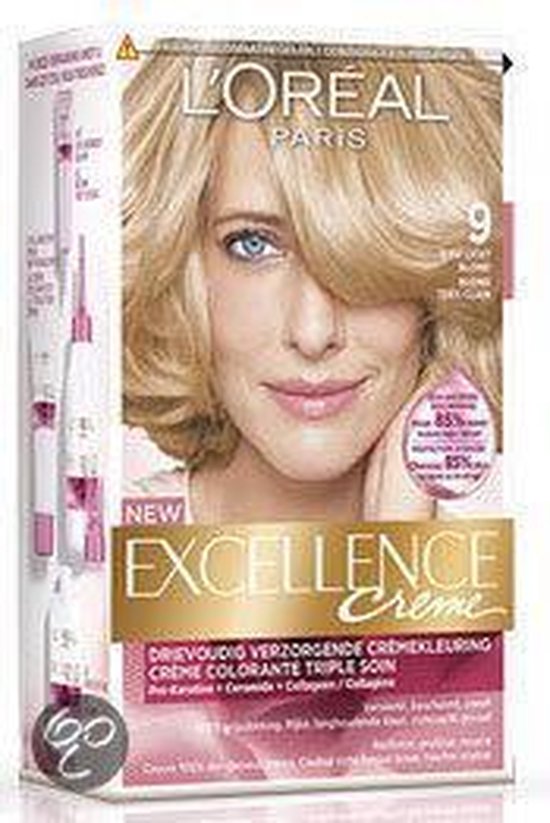 L'Oréal Paris Excellence 9 Zeer Lichtblond 3stuks | bol.com