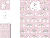 PARTYPRO - 8 baby eenhoorn uitnodigingen en stickers - Decoratie > Kaarten