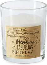 Riviera Maison - Candle In A Box Fabulous Birthday - Kaars - Wit - Paraffine; Glas