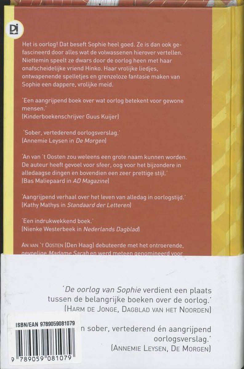 De Oorlog Van Sophie - back cover