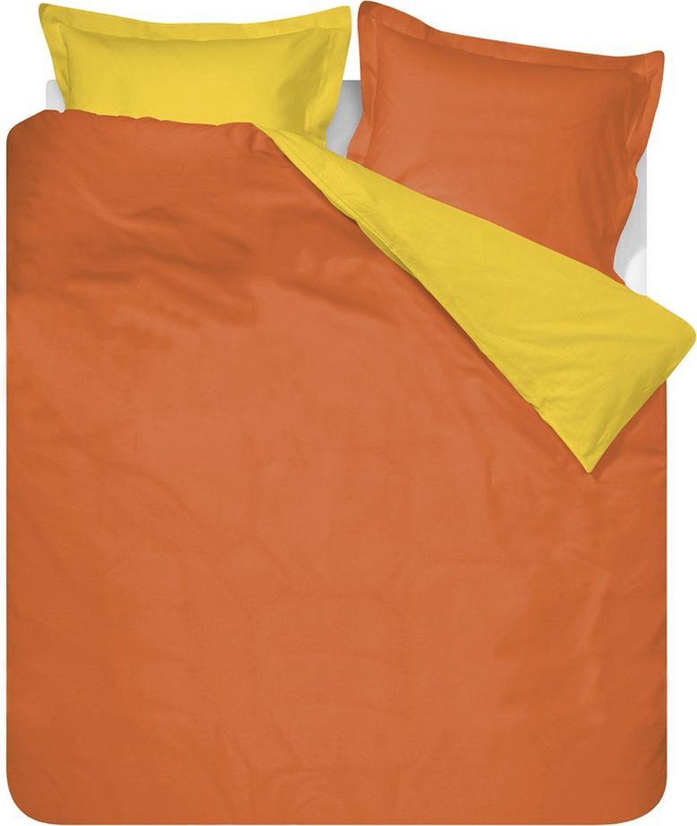 Dekbedovertrek Two Colours Amber/Geel 200 x 200/220 cm