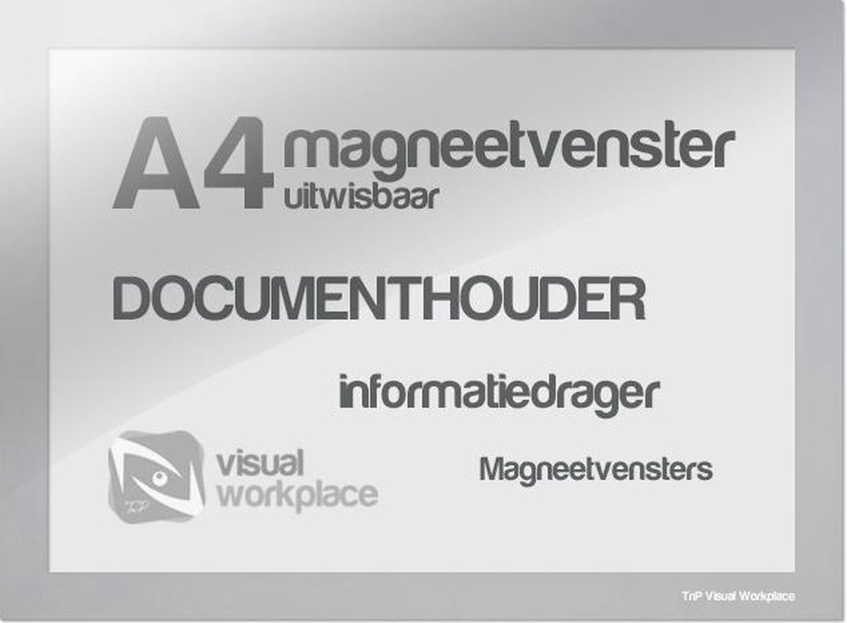 Magneetvensters A4 (uitwisbaar) - Zilver Grijs