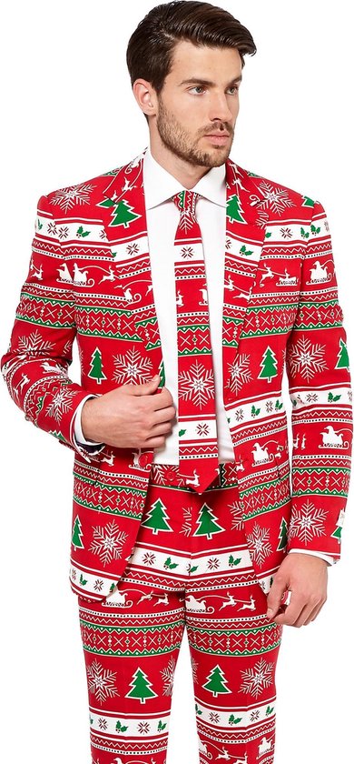 Heiligdom woensdag ziek OppoSuits Winter Wonderland - Heren Kostuum - Rood - Kerstpak - Maat 46 |  bol.com