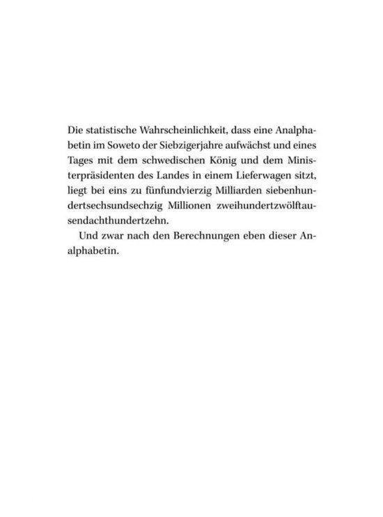 Bertelsmann Lexikon Verlag DIE ANALPHABETIN, DIE RECHNEN KONNTE, Allemand, Couverture rigide, 448 pages