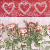 Vintage Papier Servetten - Rosas Amor - Decoupage - 20 stuks