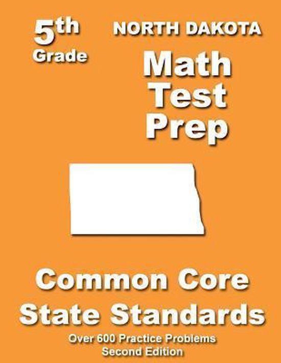 North Dakota 5th Grade Math Test Prep - cover