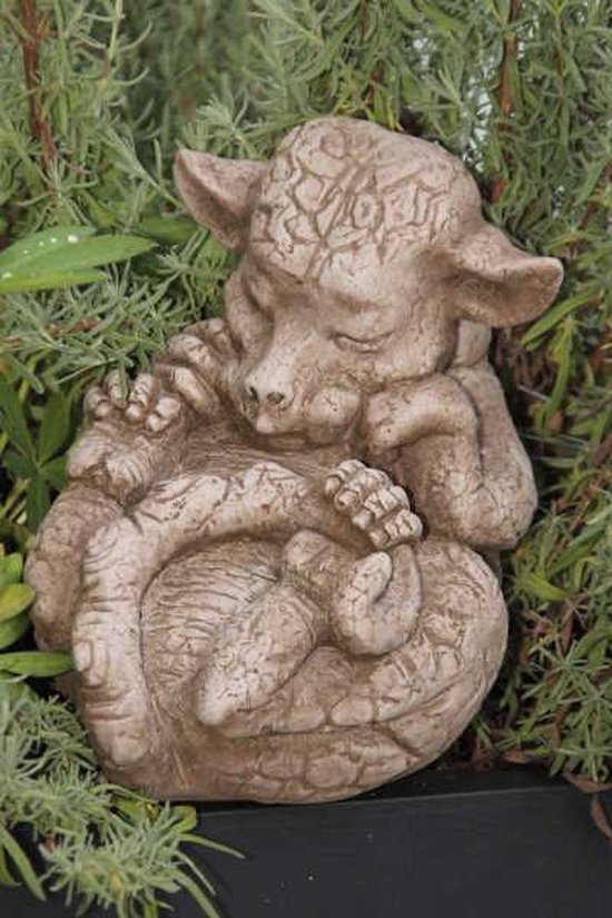 Tuinbeeld baby draak Smaragd - Pheebert's