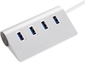 4 Poorts USB 3.0 Hub / Verdeler / Switch / Splitter / Zilver