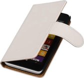 Bookstyle Wallet Case Hoesjes Geschikt voor Nokia Lumia 530 Wit