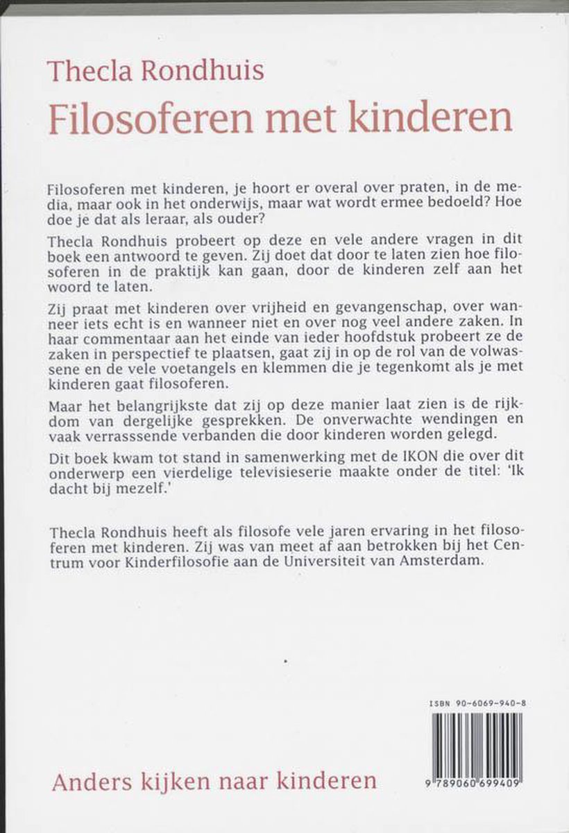 Filosoferen Met Kinderen - back cover