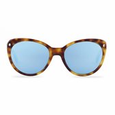 Ra - Houten dames zonnebril - Tortoise, blauwe glazen