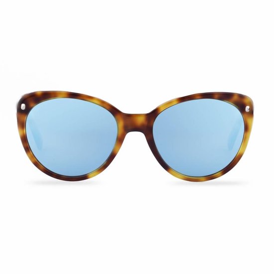Van toepassing eetlust spreker Ra - Houten dames zonnebril - Tortoise, blauwe glazen | bol.com