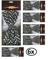 6x Strik nop zilver 14 x 7.5 cm