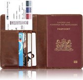 Goodline® - Paspoort Hoesje / Paspoorthouder - V1 - Donkerbruin