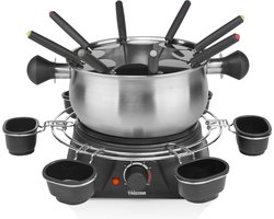 Tristar FO-1109 - Fondueset Elektrisch - 1400W - 1,3L inhoud voor 8 pers - Incl bakjes, fonduering, vorkjes